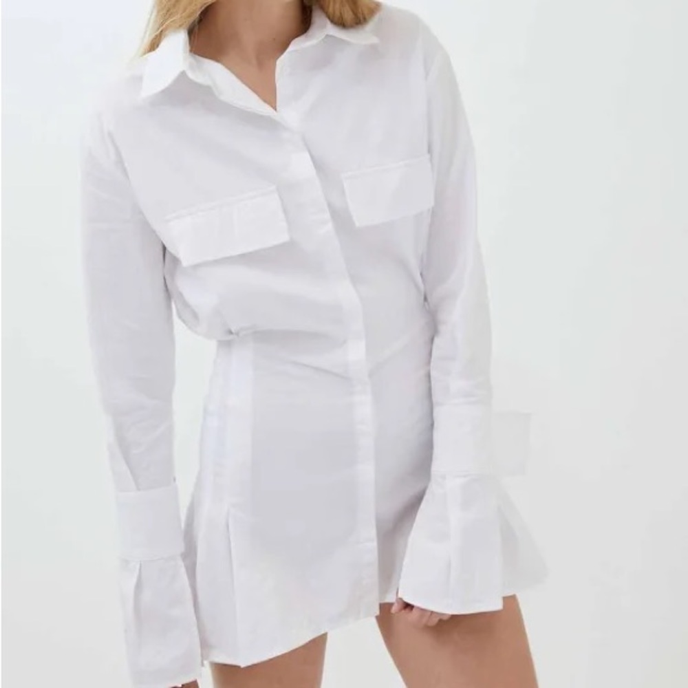 NEW Lioness Shirt Mini Dress in white size L